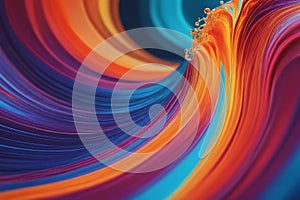 "Painted Symphony: Vibrant Wave Simulation in Multicolor