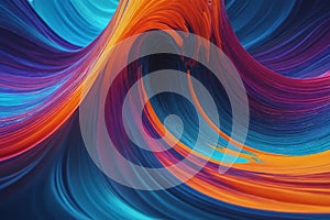 "Painted Symphony: Vibrant Wave Simulation in Multicolor