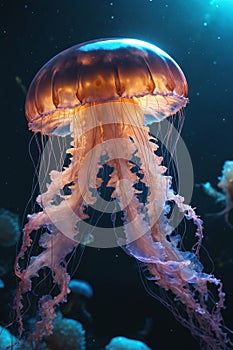 "Translucent Beauties of the Sea: Jellyfish Floating Gracefully"