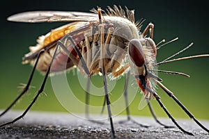 "An Unseen Perspective: Intricate Close-Up of a Mosquito"