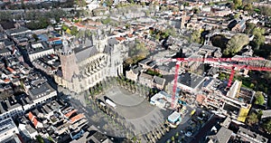 's-Hertogenbosch, Sint-Janskathedraal and the parade square, city unofficially called Den Bosch capital of the