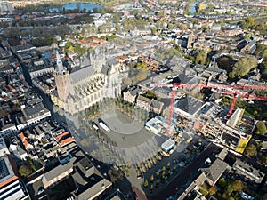 's-Hertogenbosch, Sint-Janskathedraal and the parade square, city unofficially called Den Bosch capital of the