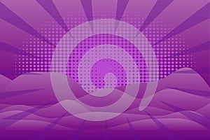 Abstract retro background with line burst and wave shapes.