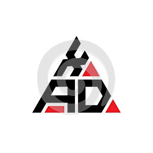 XAD triangle letter logo design with triangle shape. XAD triangle logo design monogram. XAD triangle vector logo template with red