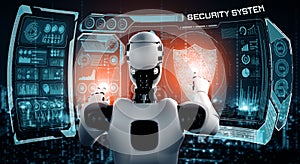 XAI AI robot using cyber security to protect information privacy