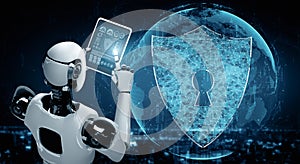 XAI AI robot using cyber security to protect information privacy