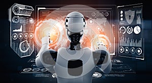 XAI AI robot using cyber security to protect information privacy