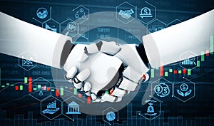 XAI Future financial technology controlled by AI robot using machine learning