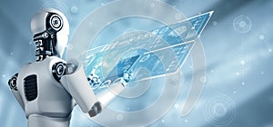 XAI Robot humanoid using tablet computer for big data analytic