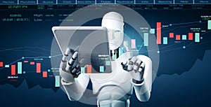 XAI Future financial technology controlled by AI robot using machine learning