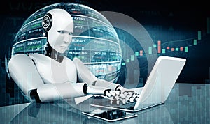 XAI Future financial technology controlled by AI robot using machine learning