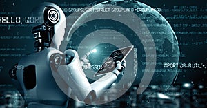 XAI Futuristic robot artificial intelligence huminoid AI programming coding