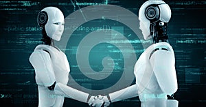 XAI Futuristic robot artificial intelligence huminoid AI programming coding