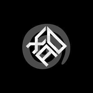 XAO letter logo design on black background. XAO creative initials letter logo concept. XAO letter design