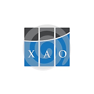 XAO letter logo design on white background. XAO creative initials letter logo concept. XAO letter design