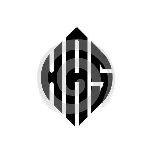 XAS circle letter logo design with circle and ellipse shape. XAS ellipse letters with typographic style. The three initials form a photo