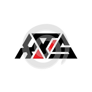 XAS triangle letter logo design with triangle shape. XAS triangle logo design monogram. XAS triangle vector logo template with red