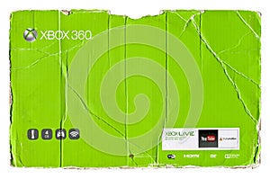 XBox 360 green cardboard packaging