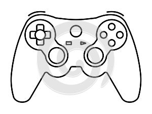 Xbox video game controllers or gamepad line art icon for apps and websites