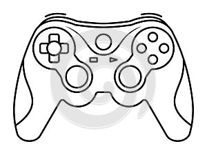 Xbox video game controllers or gamepad line art icon for apps and websites