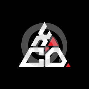 XCO triangle letter logo design with triangle shape. XCO triangle logo design monogram. XCO triangle vector logo template with red