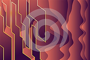 Abstract background with color wave texture and rectangular gradient plate ornaments.