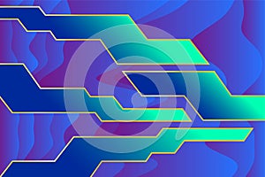 Abstract background with color wave texture and rectangular gradient plate ornaments.