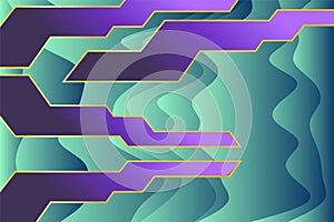 Abstract background with color wave texture and rectangular gradient plate ornaments.