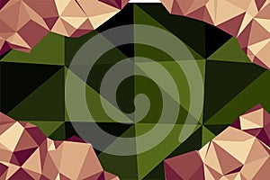 Abstract background with low poly facets ornament photo