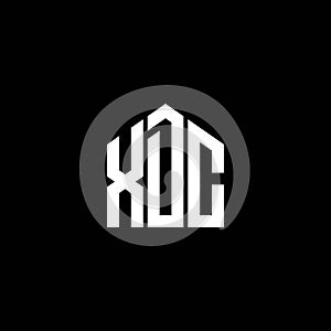 XDC letter logo design on BLACK background. XDC creative initials letter logo concept. XDC letter design