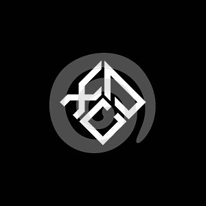 XDC letter logo design on black background. XDC creative initials letter logo concept. XDC letter design
