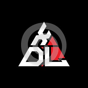 XDL triangle letter logo design with triangle shape. XDL triangle logo design monogram. XDL triangle vector logo template with red photo
