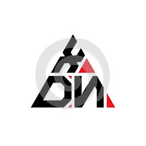 XDN triangle letter logo design with triangle shape. XDN triangle logo design monogram. XDN triangle vector logo template with red