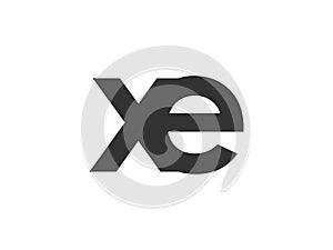 XE creative geometric initial based modern and minimal logo. Letter x e trendy fonts photo