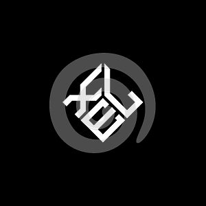 XEL letter logo design on black background. XEL creative initials letter logo concept. XEL letter design