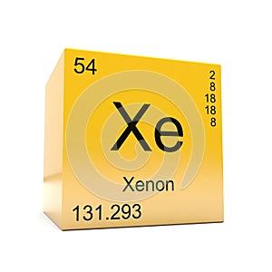 Xenon chemical element symbol from periodic table