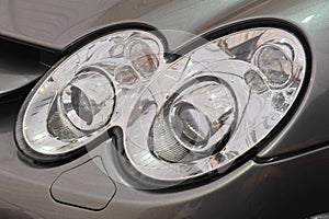 Xenon head light of a sports car