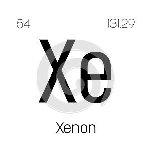 Xenon, Xe, periodic table element