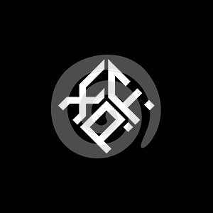 XFP letter logo design on black background. XFP creative initials letter logo concept. XFP letter design