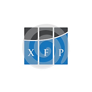 XFP letter logo design on white background. XFP creative initials letter logo concept. XFP letter design