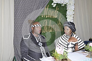 Xhosa tradition wedding couple