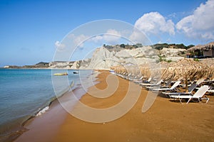 Xi beach on island Kefalonia in Greece