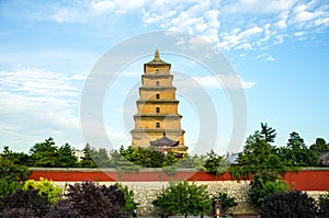 Xi'an Big Wild Goose Pagoda Buddhist Historic Buildings