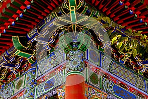 Xi'an, China: Colourful Pavilion at Da Xing San Temple