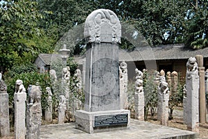 Xi'an, China: Horse Hitching Post Garden