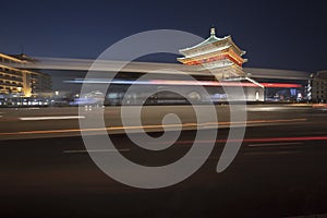 Xi`an, China, the landmark of the city, the bell tower