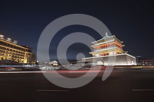 Xi`an, China, the landmark of the city, the bell tower