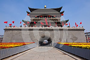 Xi'an Drum Tower at autumn