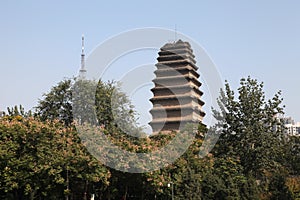 Xi 'an the morning bell in the small wild goose pagoda, clocks