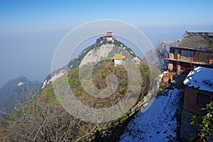 Xi 'an qinling, south five ancient buildings of the scenic spot. The south five is a famous national geol